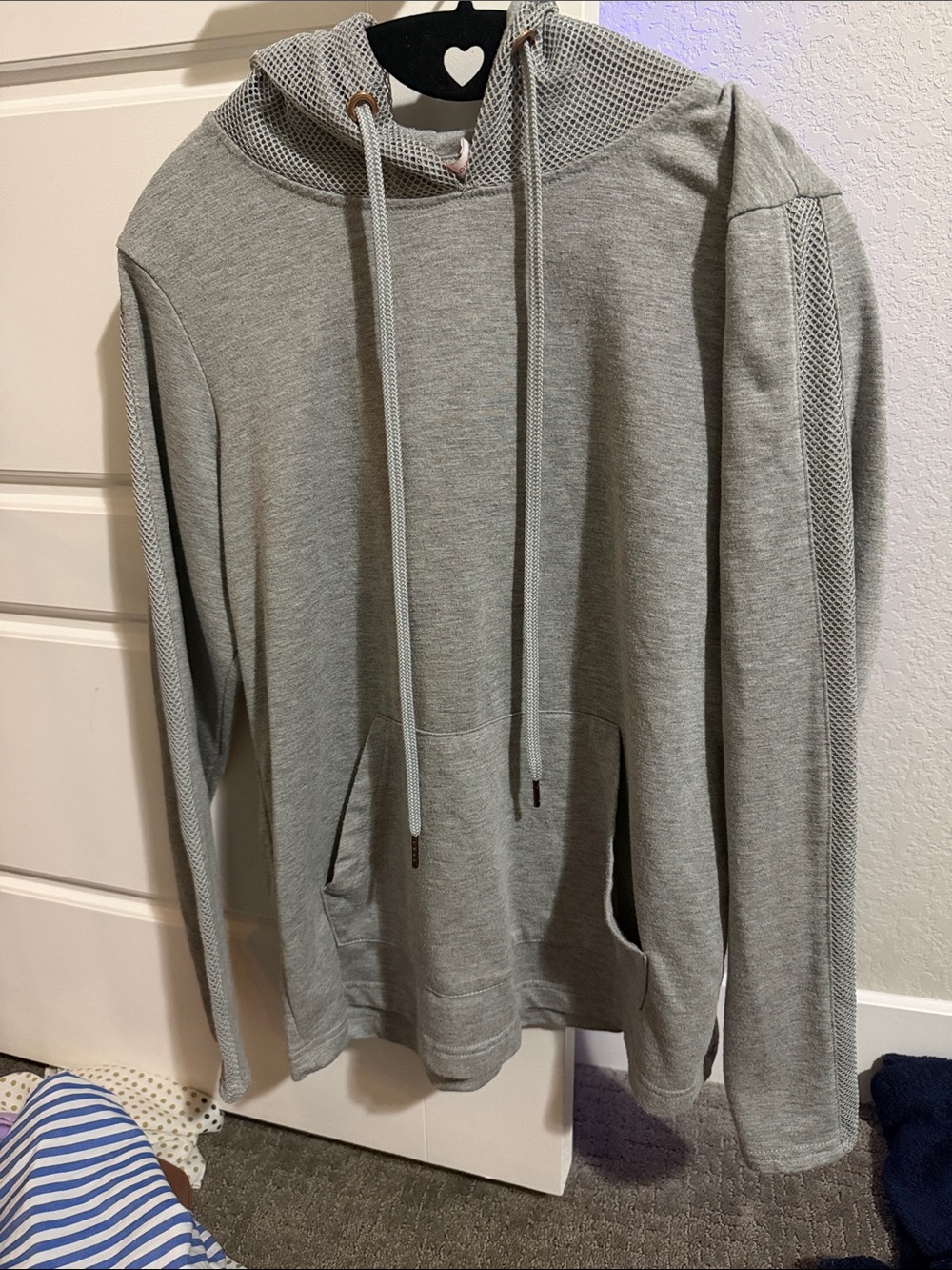 Adrienne Vittadini Sport Grey Hoodie Pullover